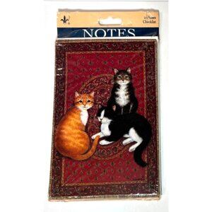 Vintage Gibson Cat Design 1995 Greetings Note Cards W/ Envelopes Tabby
